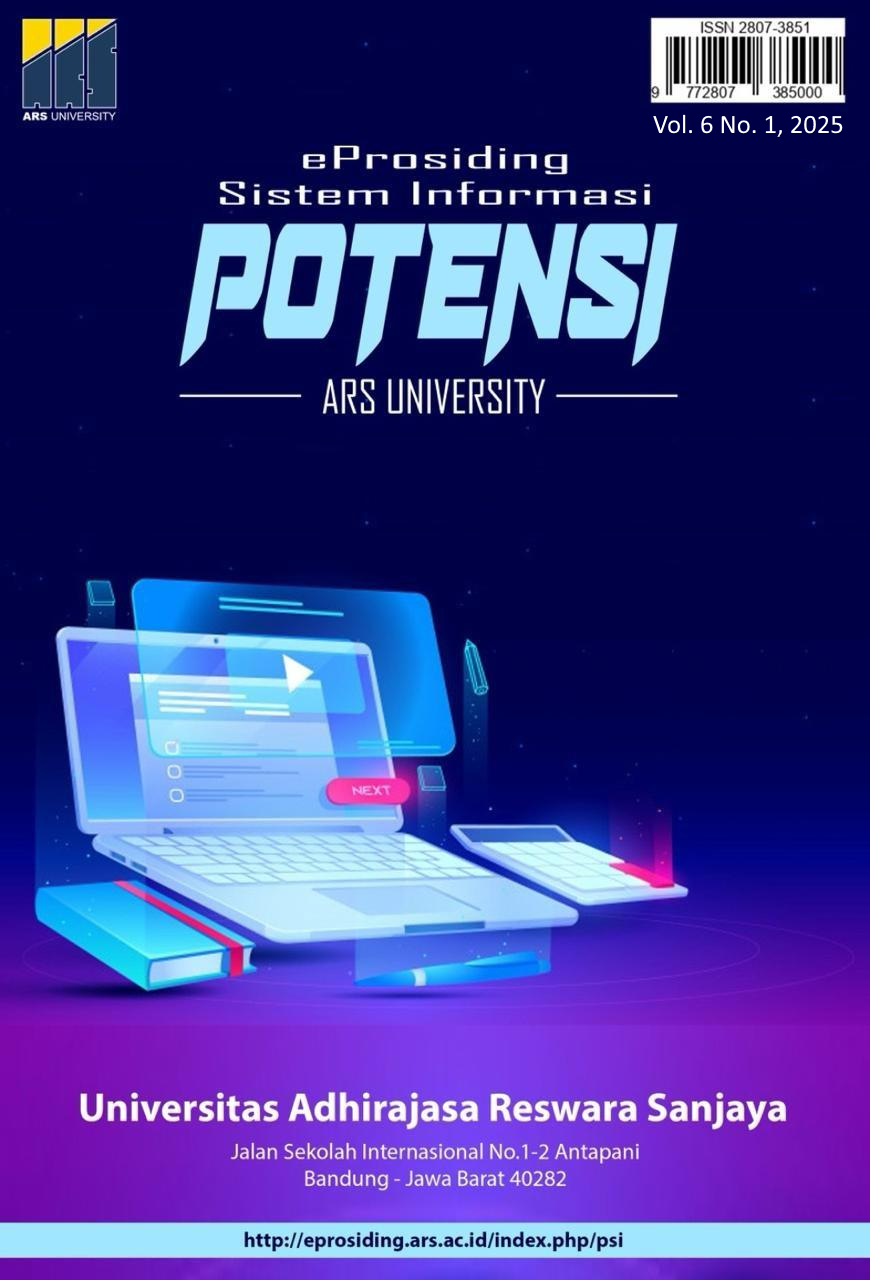 View Vol. 6 No. 1 (2025): eProsiding Sistem Informasi (POTENSI) 2025